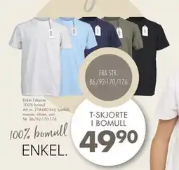 Sparkjøp T-SKJORTE I BOMULL, NOK 49.9 tilbud