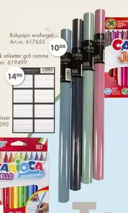 Sparkjøp Bokpapir ensfarget, NOK 10 tilbud