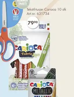 Sparkjøp Tekstil-tusjer Carioca 10 stk, NOK 79.9 tilbud