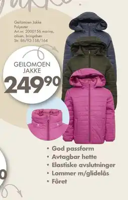 Sparkjøp Geilomoen Jakke Polyester, NOK 249.9 tilbud
