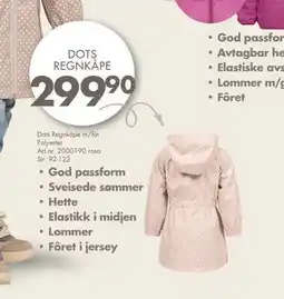 Sparkjøp Dots Regnkåpe m/fòr Polyester, NOK 299.9 tilbud