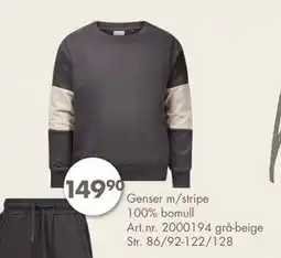 Sparkjøp Genser m/stripe 100% bomull, NOK 149.9 tilbud