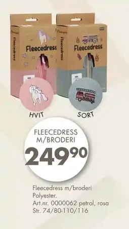 Sparkjøp Fleecedress m/broderi Polyester, NOK 249.9 tilbud