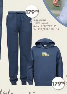 Sparkjøp Joggebukse 100% bomull, NOK 179.9 tilbud