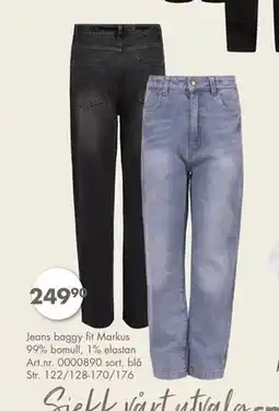 Sparkjøp Jeans baggy fit Markus 99% bomull, 1% elastan, NOK 249.9 tilbud