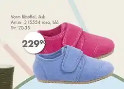 Sparkjøp Varm filttøffel, Ask, NOK 229.9 tilbud