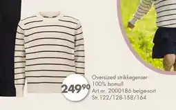 Sparkjøp Oversized strikkegenser 100% bomull, NOK 249.9 tilbud
