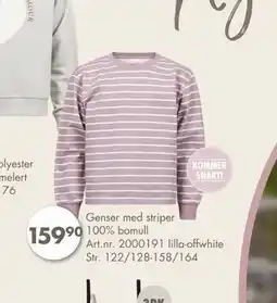 Sparkjøp Genser med striper 100% bomull, NOK 159.9 tilbud