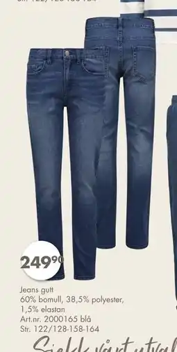 Sparkjøp Jeans gutt 60% bomull, 38,5% polyester, 1,5% elastan, NOK 249.9 tilbud