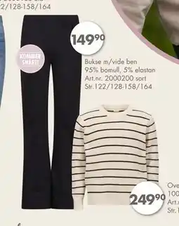 Sparkjøp Bukse m/vide ben 95% bomull, 5% elastan, NOK 149.9 tilbud