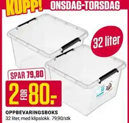 Europris OPPBEVARINGSBOKS, NOK 80 tilbud