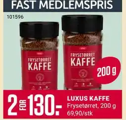 Europris LUXUS KAFFE, Medlemspris tilbud