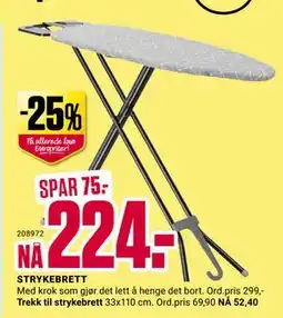 Europris STRYKEBRETT, NOK 224 tilbud