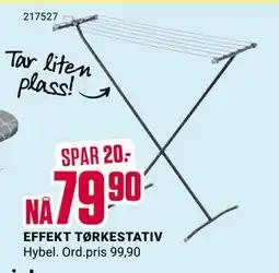 Europris EFFEKT TØRKESTATIV, NOK 79.9 tilbud