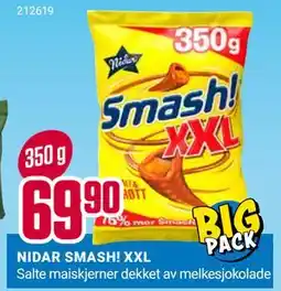 Europris NIDAR SMASH! XXL, NOK 69.9 tilbud