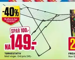 Europris TØRKESTATIV, NOK 149 tilbud