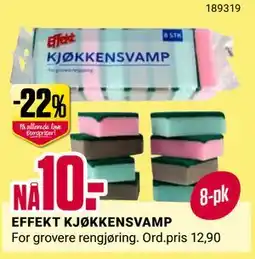 Europris EFFEKT KJØKKENSVAMP, NOK 10 tilbud