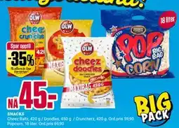 Europris SNACKS, NOK 45 tilbud