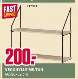 Europris VEGGHYLLE MILTON, NOK 200 tilbud