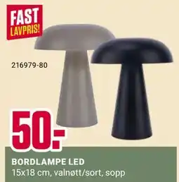 Europris BORDLAMPE LED, NOK 50 tilbud