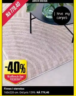 Europris ARCH BEIGE, NOK 779.4 tilbud