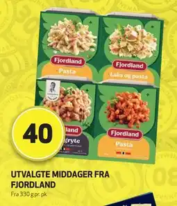 Bunnpris Utvalgte middager fra Fjordland, NOK 40 tilbud