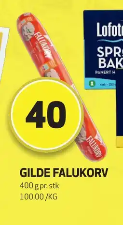 Bunnpris GILDE FALUKORV, NOK 40 tilbud