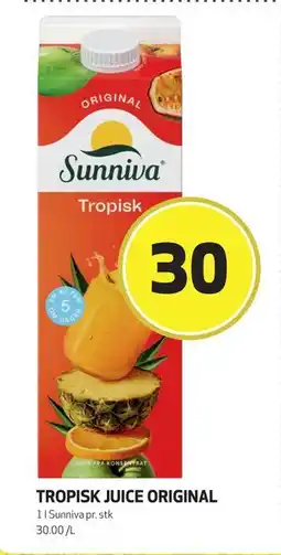Bunnpris Tropisk Juice Original, NOK 30 tilbud