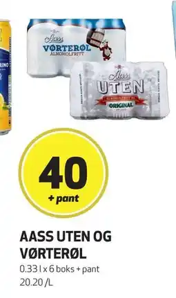 Bunnpris AASS UTEN OG VØRTERØL, NOK 40 tilbud