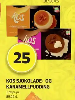 Bunnpris KOS SJOKOLADE- OG KARAMELLPUDDING, NOK 25 tilbud