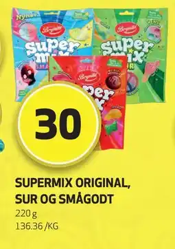 Bunnpris SUPERMIX ORIGINAL, SUR OG SMÅGODT, NOK 30 tilbud