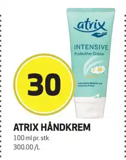 Bunnpris ATRIX HÅNDKREM, NOK 30 tilbud
