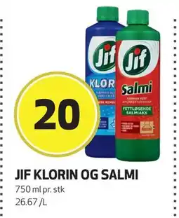 Bunnpris JIF KLORIN OG SALMI, NOK 20 tilbud