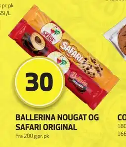 Bunnpris BALLERINA NOUGAT OG SAFARI ORIGINAL, NOK 30 tilbud