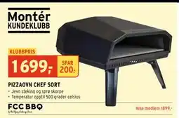 Montér PIZZAOVN CHEF SORT, NOK 1899, Medlemspris tilbud