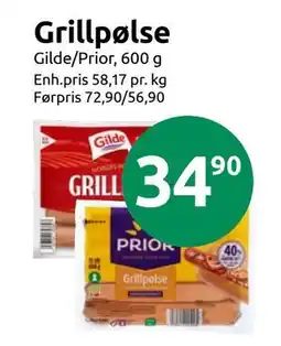 Grillpølse, NOK 34.9