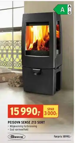 Montér PEISOVN SENSE 213 SORT, NOK 15990 tilbud