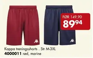 Sparkjøp Kappa treningsshorts, NOK 89.94 tilbud