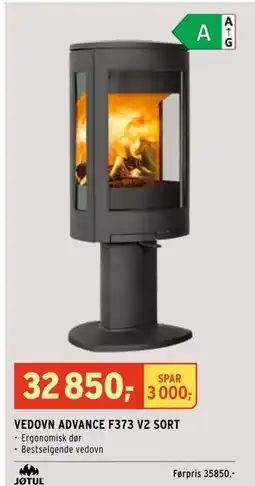 Montér VEDOVN ADVANCE F373 V2 SORT, NOK 32850 tilbud