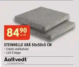 Montér STEINHELLE GRÅ 50x50x5 CM, NOK 84.9 tilbud