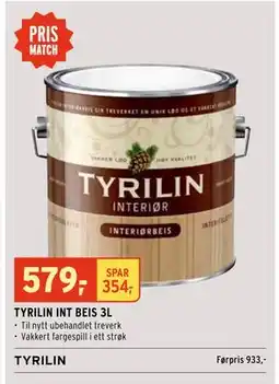 Montér TYRILIN INT BEIS 3L, NOK 579 tilbud
