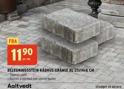 Montér BELEGNINGSSTEIN RÅDHUS GRÅMIX XL 21x14x6 CM tilbud