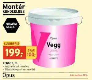 Montér VEGG 10, 3L, NOK 299, Medlemspris tilbud