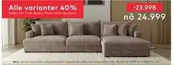 Skeidar Rossi 3-seter, NOK 24999 tilbud