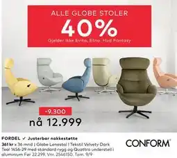 Skeidar Globe Lenestol, NOK 12999 tilbud