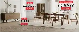 Skeidar York spisestol, NOK 2799 tilbud