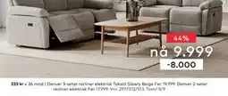 Skeidar Denver 2-seter recliner elektrisk, NOK 9999 tilbud