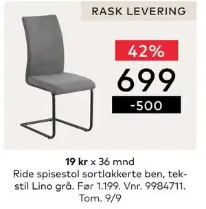 Skeidar Ride spisestol, NOK 699 tilbud