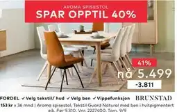 Skeidar AROMA SPISESTOL, NOK 5499 tilbud