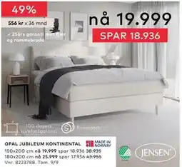 Skeidar OPAL JUBILEUM KONTINENTAL tilbud